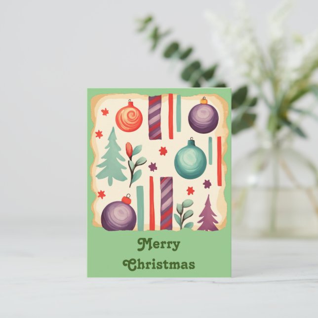 Postal Saludo de Navidad  (Anverso de pie)