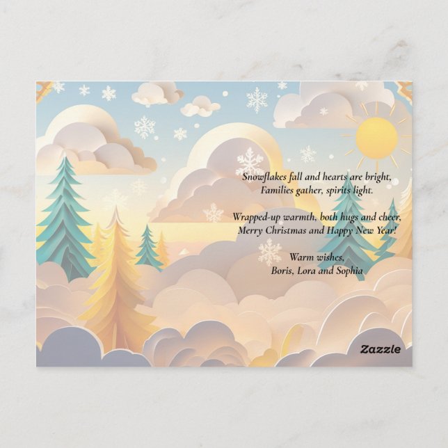 Postal Saludo de Navidad (Reverso)