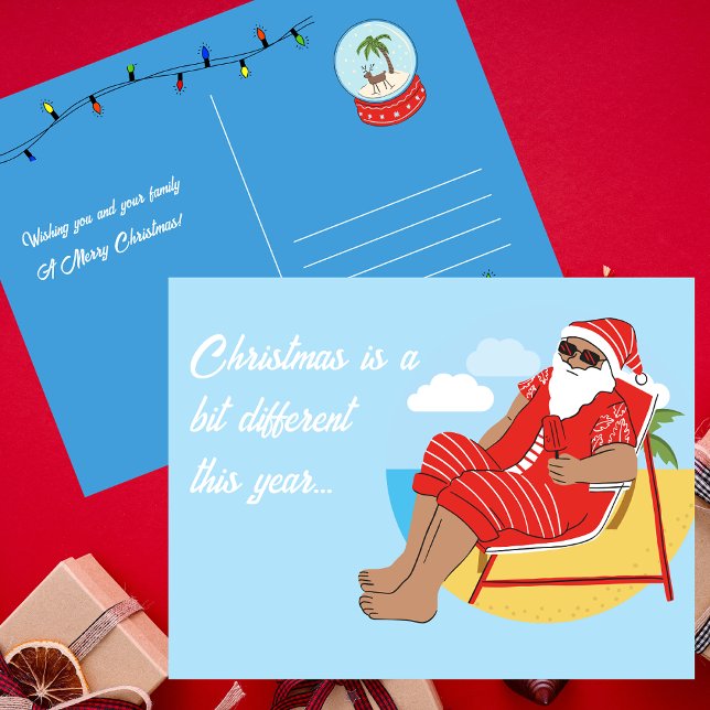 Postal Saludo de Navidad de vacaciones tropicales simple  (Subido por el creador)