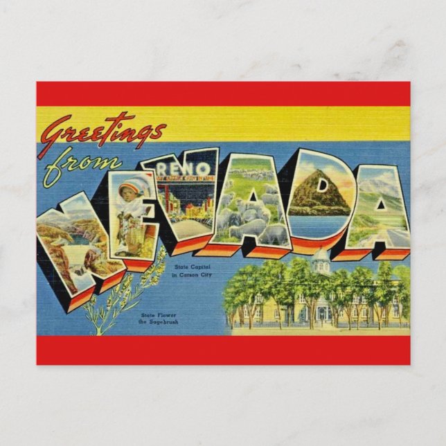 Postal Saludo de Nevada (Anverso)