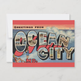 Postal Saludo de Ocean City MD