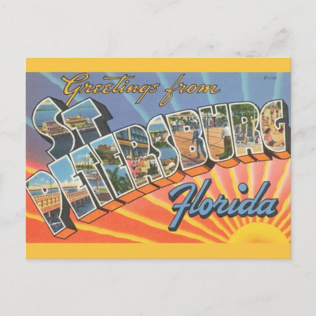 Postal Saludo de San Petersburgo (Anverso)