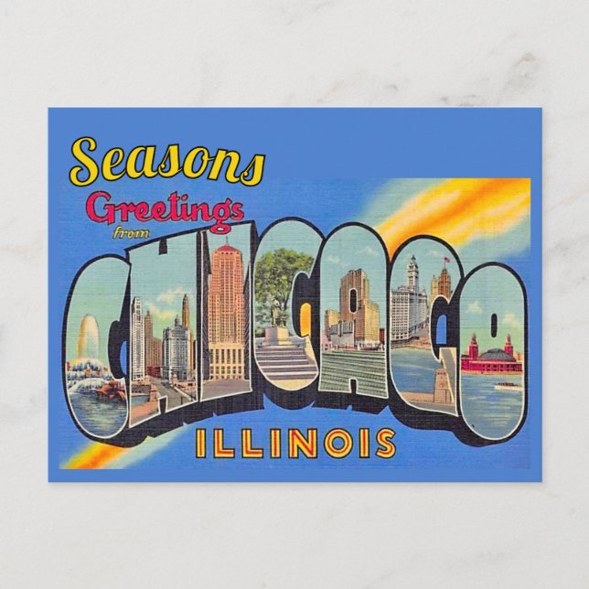 Postal Saludo de temporada desde Chicago  (Anverso)