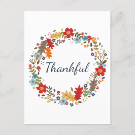 Postal Saludo de vacaciones de Acción de Gracias Otoño Co