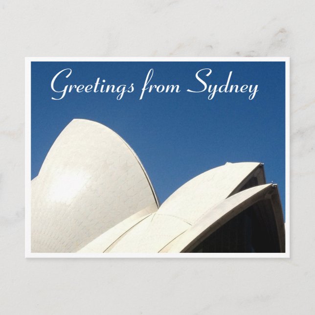 Postal saludo de vela de sydney (Anverso)