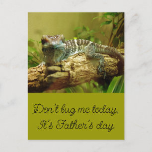 Postal Saludo del día de los padres de Cute Chameleon
