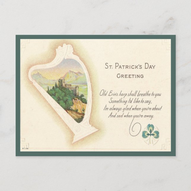 Postal Saludo del Día de San Patricio (Anverso)