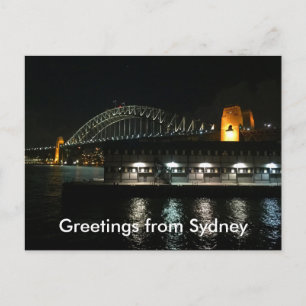 Postal saludo del puente de sydney