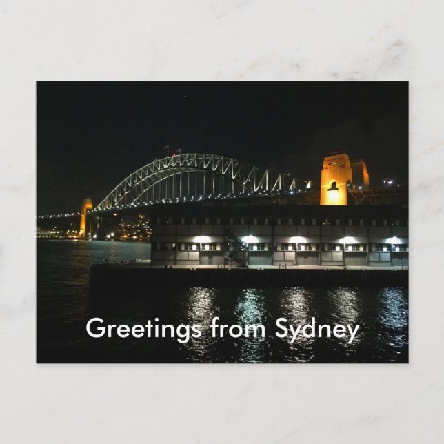 Postal saludo del puente de sydney (Anverso)