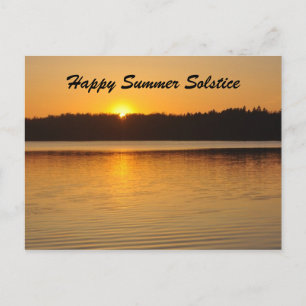 Postal Saludo del solsticio de verano al atardecer