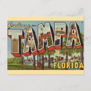 Postal Saludo del viejo Tampa Florida