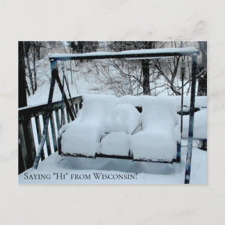 Postal Saludo desde el Día de la Nieve de Wisconsin