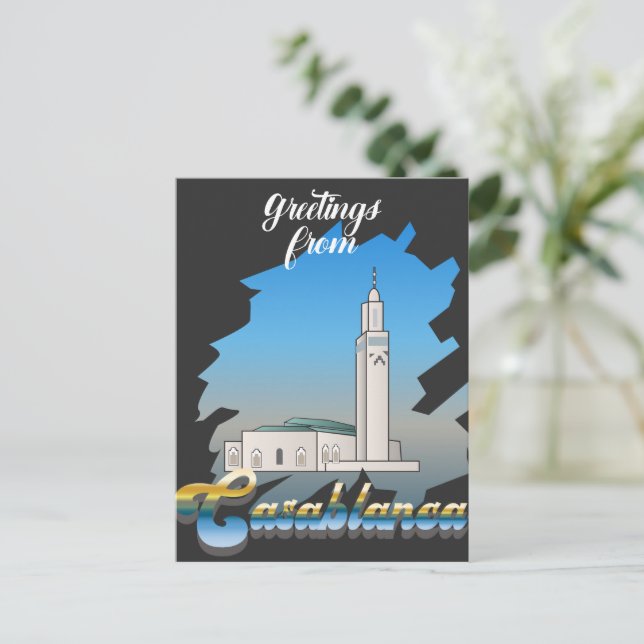 Postal Saludo desde el Rótulo Casablanca (Anverso de pie)