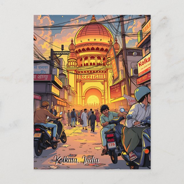 Postal Saludo desde la India | Calcuta (Anverso)