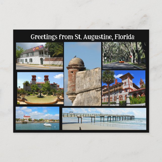 Postal Saludo desde St. Augustine  (Anverso)