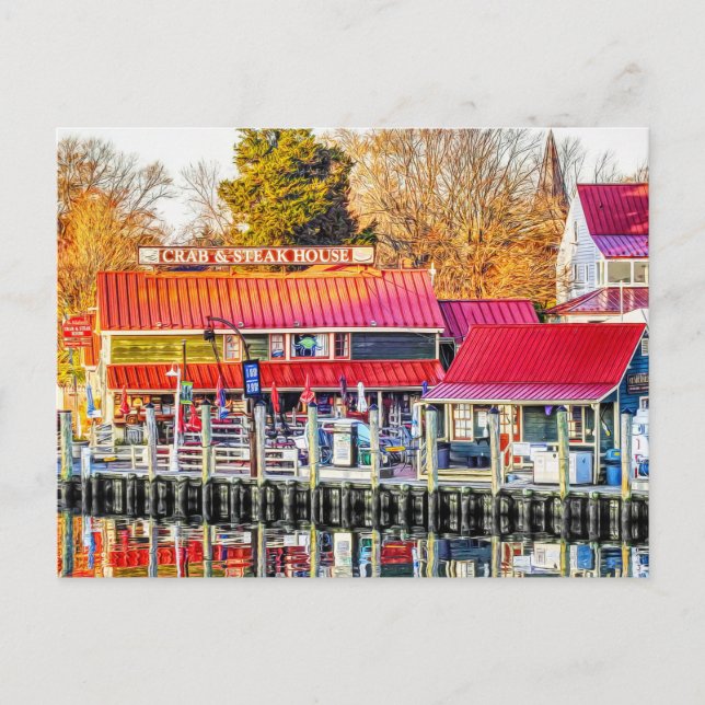 Postal Saludo Desde St. Michaels Maryland (Anverso)