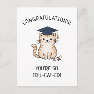 Postal Saludo divertido de graduación de nuevo graduado c