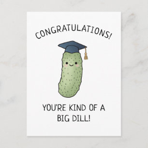 Postal Saludo divertido para graduado con chiste de pepin