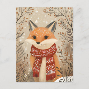 Postal Saludo festivo de Navidad con Gnome lindo