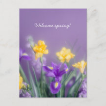 Saludo floral de primavera, estética pastel