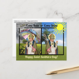 Postal Saludo humorístico del día de San Swithin