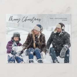 Postal Saludo moderno, Feliz Navidad, Fotos de la familia