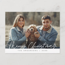 Postal Saludo moderno, Feliz Navidad, Fotos de la familia