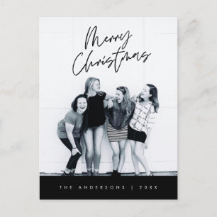 Postal Saludo moderno, Fotos de la familia navideña