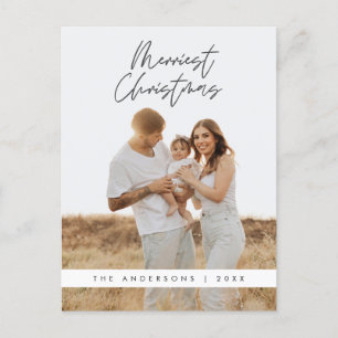 Postal Saludo moderno, Fotos de la familia navideña