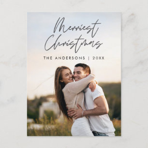 Postal Saludo moderno, Fotos de la familia navideña