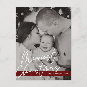 Postal Saludo moderno, Fotos de la familia navideña