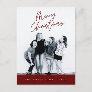 Postal Saludo moderno, Fotos de la familia navideña