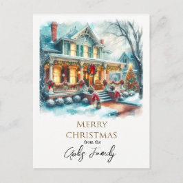 Postal Saludo navideño navideño de Navidad