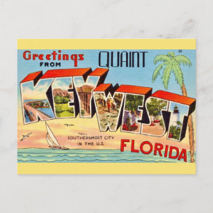 Postal Saludo occidental de clave retro