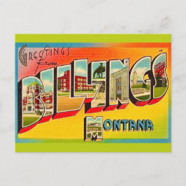 Postal Saludo Retro Billings MT