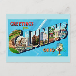 Postal Saludo retro Columbus Ohio 