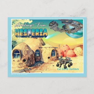 Postal Saludo Retro de Hesperia CalEarth 2