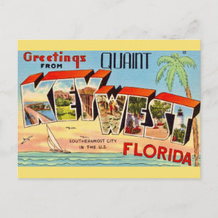 Postal Saludo Retro Key West