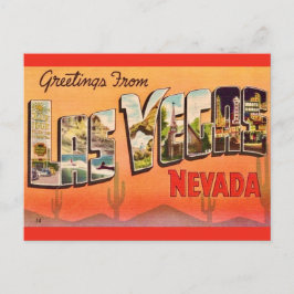 Postal Saludo Retro Las Vegas NV