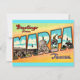 Postal Saludo Retro Marfa Texas