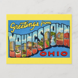 Postal Saludo retro Youngstown Ohio 