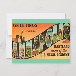 Postal Saludo vintage Annapolis MD