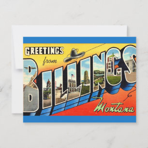 Postal Saludo Vintage Billings MT