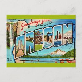 Postal Saludo vintage de Oregon