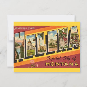 Postal Saludo Vintage Helena MT