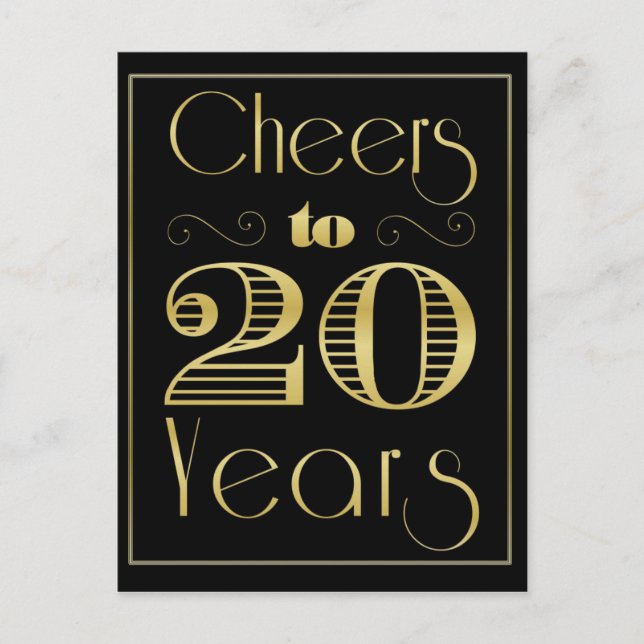 Postal Saludos a 20 años (Anverso)