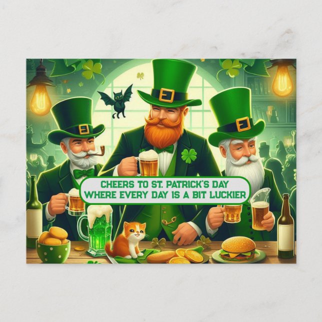 Postal Saludos al Día de San Patricio todos los días es u (Anverso)