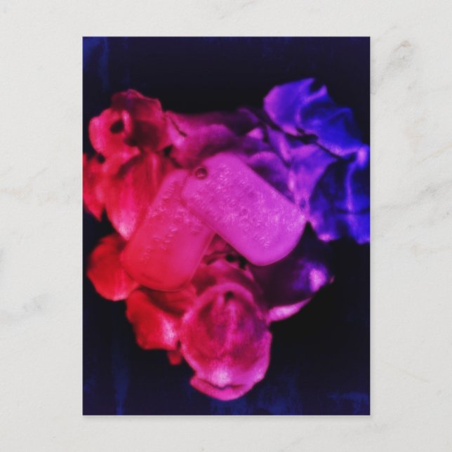 Postal Saludos al rojo, blanco y azul (Anverso)