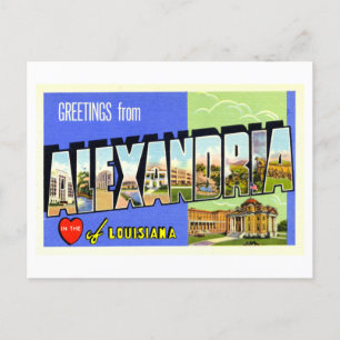 Postal Saludos antiguos de Alejandría, Luisiana,