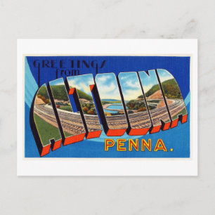 Postal Saludos antiguos de Altoona, Pennsylvania